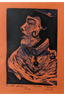 Ruth Roland Linoleum Print: Ruth Roland